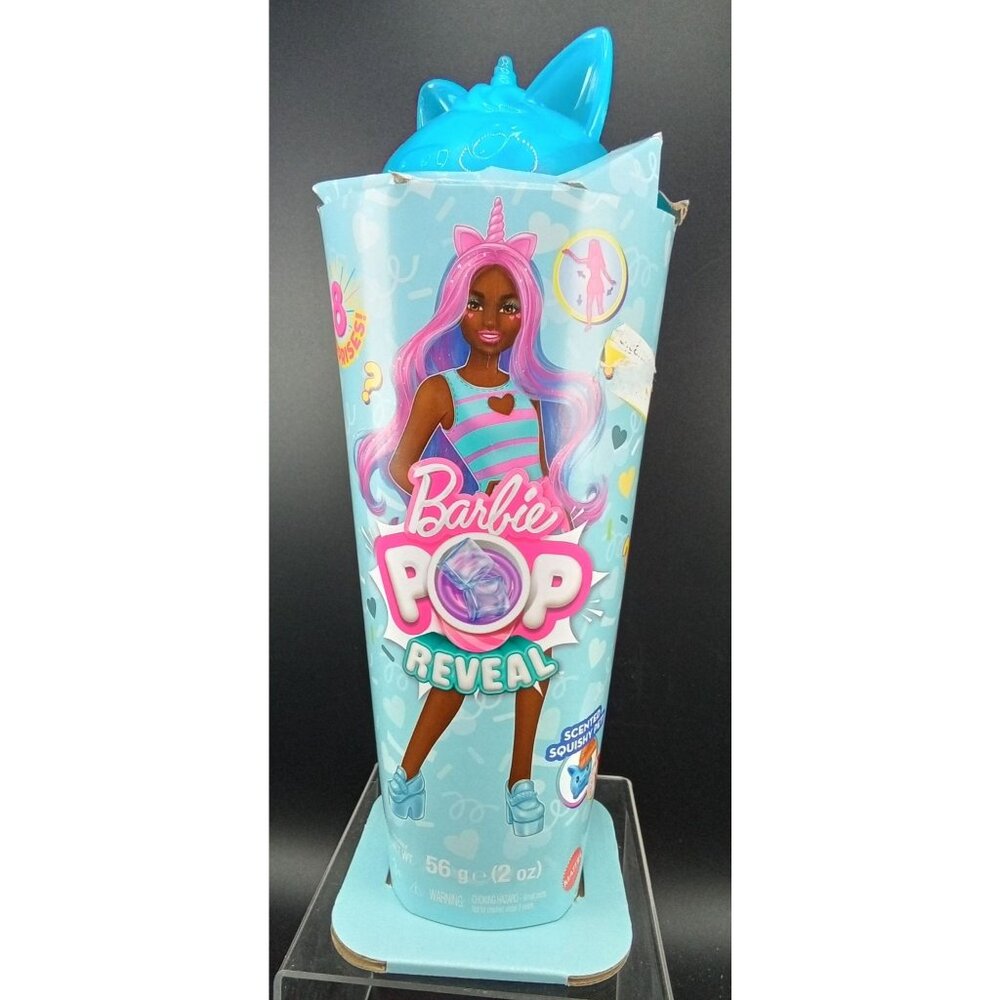 Barbie Pop Reveal Doll Unicorn-Themed With Color Change Feature & 8 Fun Surprise